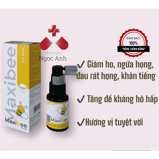 Xịt họng keo ong Maxibee Kids giảm ho, đau rát họng,.. chai 20ml