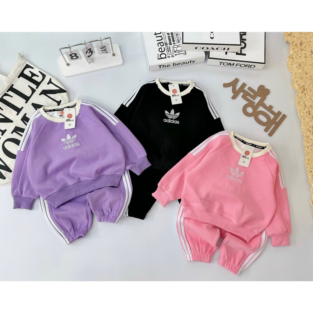 Bộ thể thao bé trai, bé gái vải 2 da hãng MQKIDS size 80-120