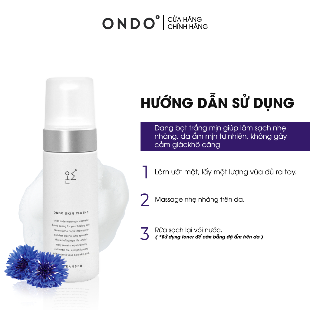 Sữa Rửa Mặt Tạo Bọt DNA Cá Hồi ONDO Temperature SKin Clotho Bubble Foam 150ml