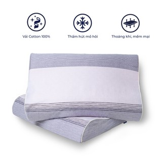 Áo gối theo dáng gối Peanut & Convoluted Peanut Liên Á 100% Cotton thiên nhiên