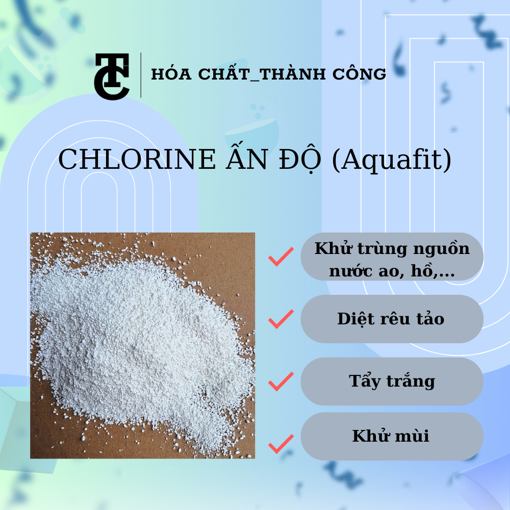 Chlorine - Clorin Xử Lý Nước Hồ Bơi, Bột Tẩy Rong Rêu, Khử Trùng  500g.