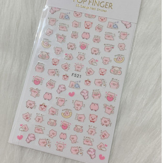 Sticker nail hoạt hình trang trí móng mã mới