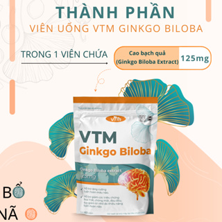 Viên uống bổ não VTM Ginkgo Biloba hỗ trợ cải thiện trí nhớ - 60 viên