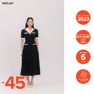 Đầm xòe a tay lỡ phối cổ nữ white ant hàng thiết kế cao cấp gwyneth blazer dress