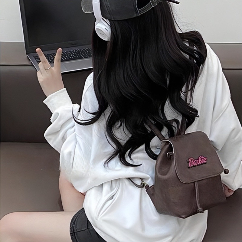 Balo mini dây rút Barbie Butterfly