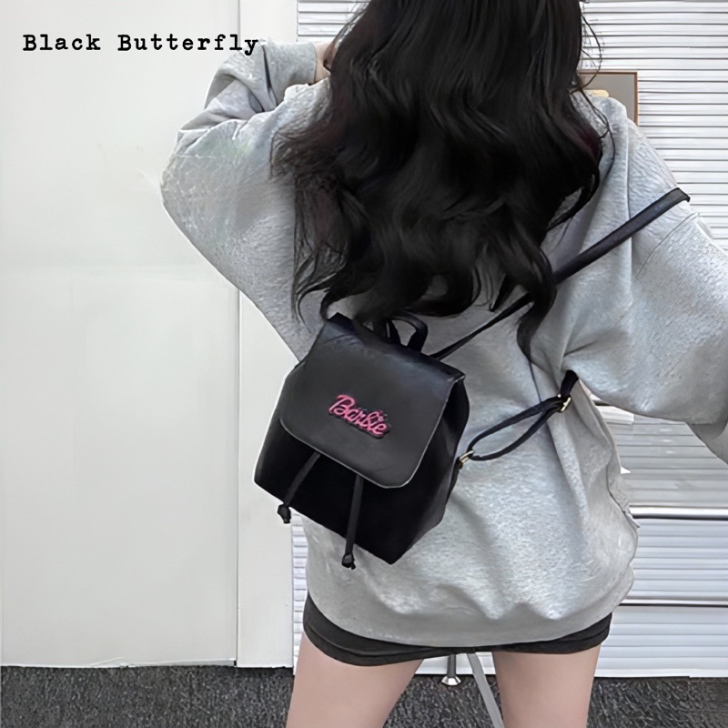 Balo mini dây rút Barbie Butterfly