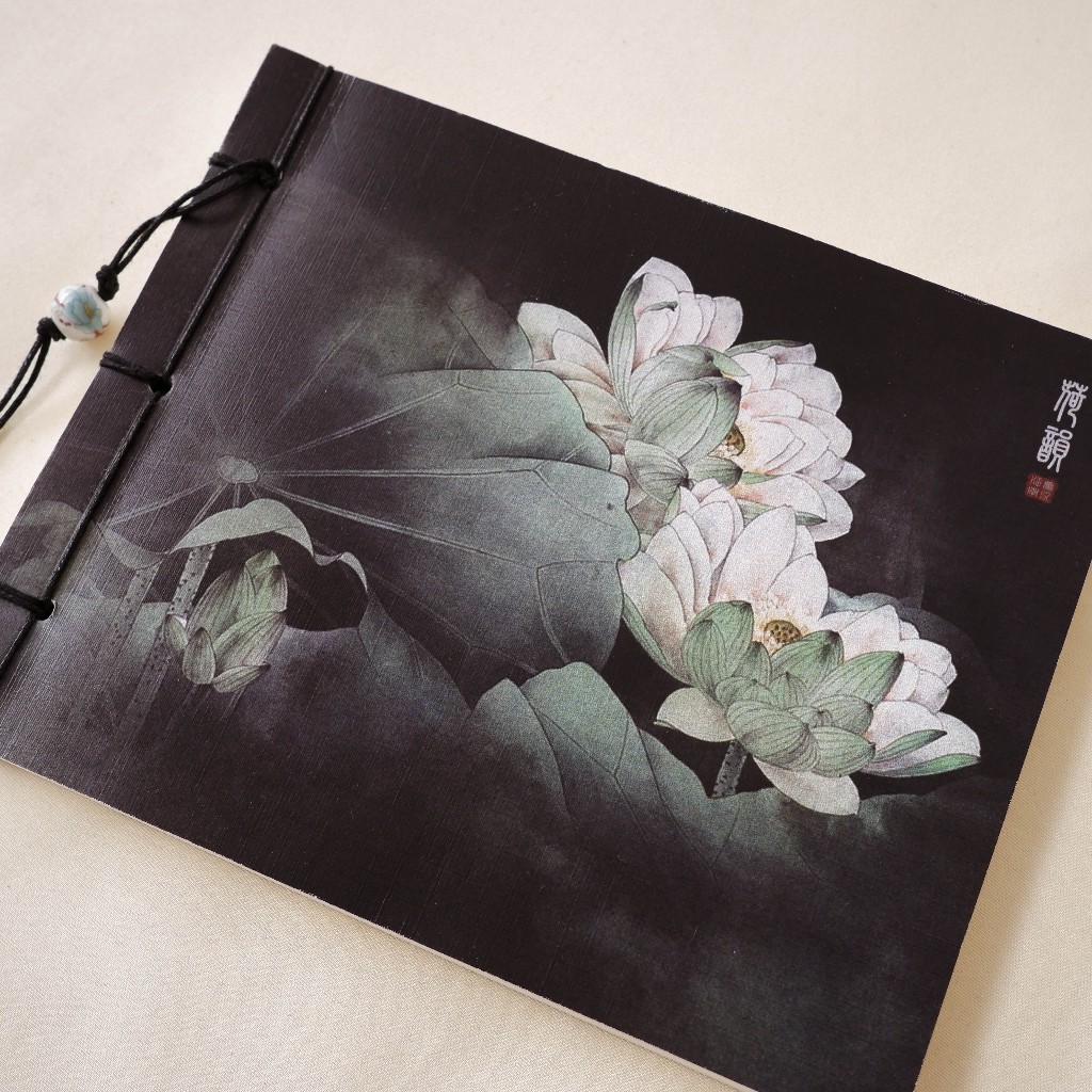 Sổ Tay Hoa Sen Ghi Chép 150 Trang Giấy Trơn Dày Dặn, Sổ Chép Kinh Hoạ Tiết Hoa Sen Nhà Mình