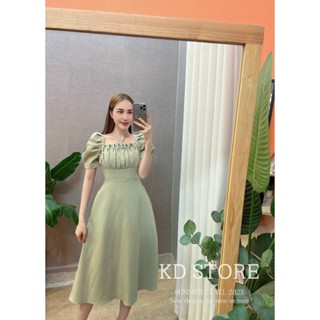  Váy nhún ly ngực buộc cổ 