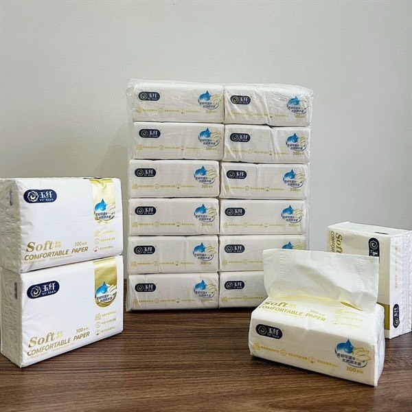 Thùng 12 Gói Giấy Ăn SOFT Gói 300 Tờ, Hàng 4 Lớp Siêu Dai Siêu Mịn