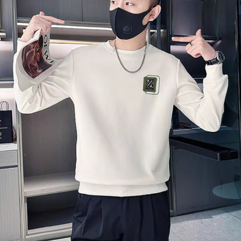 Áo sweater nam nữ dài tay quảng châu , áo len form rộng cổ tròn thời trang