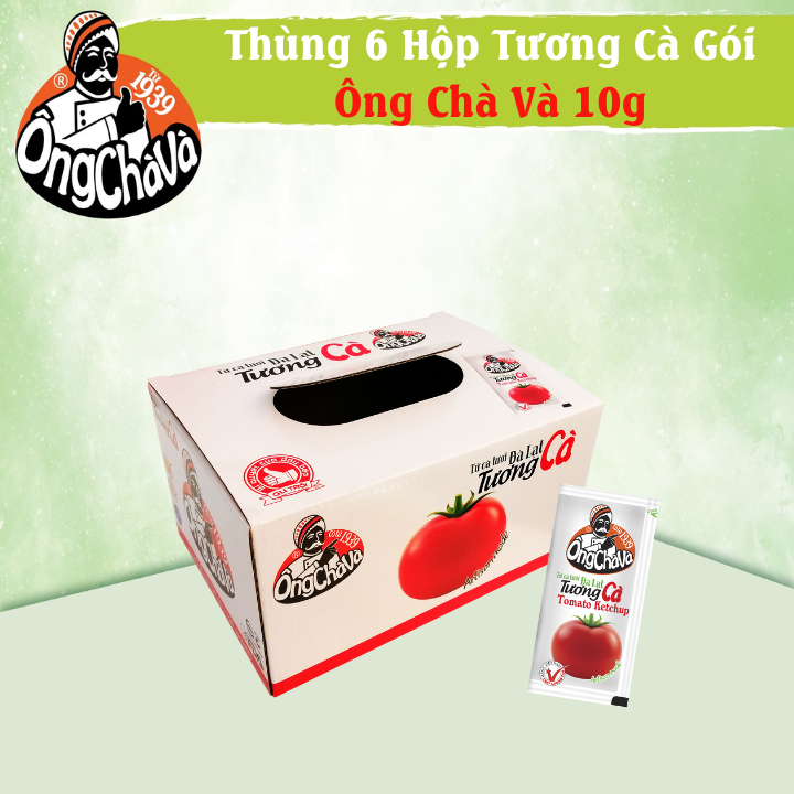 Thùng 6 Hộp Tương Cà Gói Ông Chà Và 10g  Tiện Lợi Siêu Tiết Kiệm Cho Quán Ăn Và Nhà Hàng