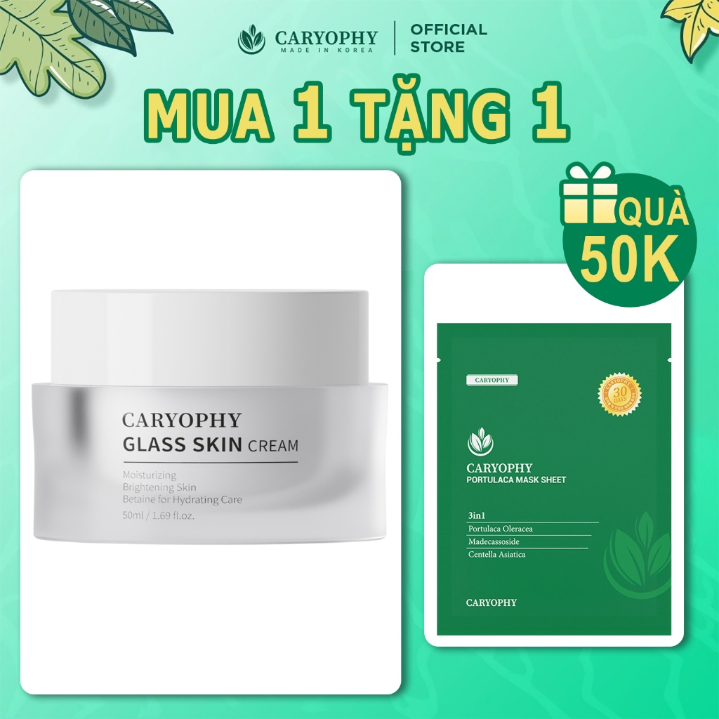 Kem Dưỡng Sáng Da Cấp Ẩm Caryophy Glass Skin Cream 50ml