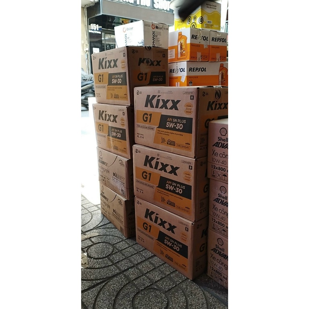 Nhớt Kixx ÔTÔ G1 5W-30 API SN PLUS Tổng Hợp Toàn Phần Can 4L