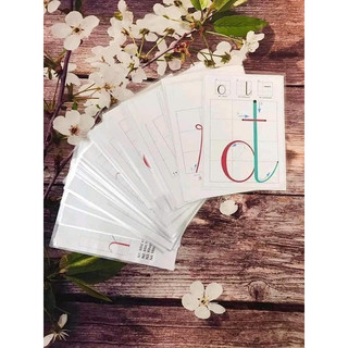 Set 40 thẻ chữ viết thường khổ A4, có ép plastic