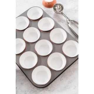100 cupcake mềm - trắng 8 cm