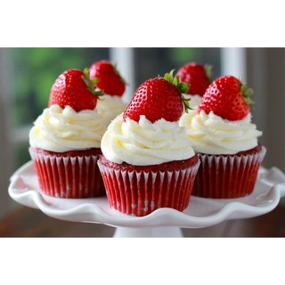 100 cupcake mềm - trắng 8 cm