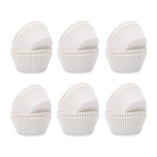 100 cupcake mềm - trắng 8 cm