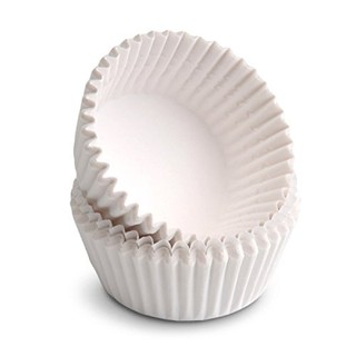 100 cupcake mềm - trắng 8 cm