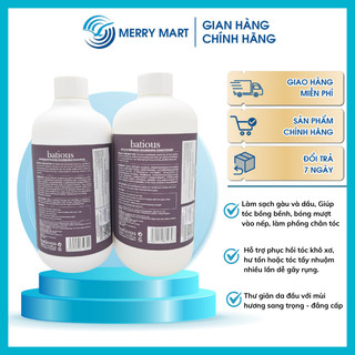Cặp dầu gội xả Batious 500ml phục hồi hư tổn đa tầng kiểm soát dầu thừa giúp tóc mềm mượt