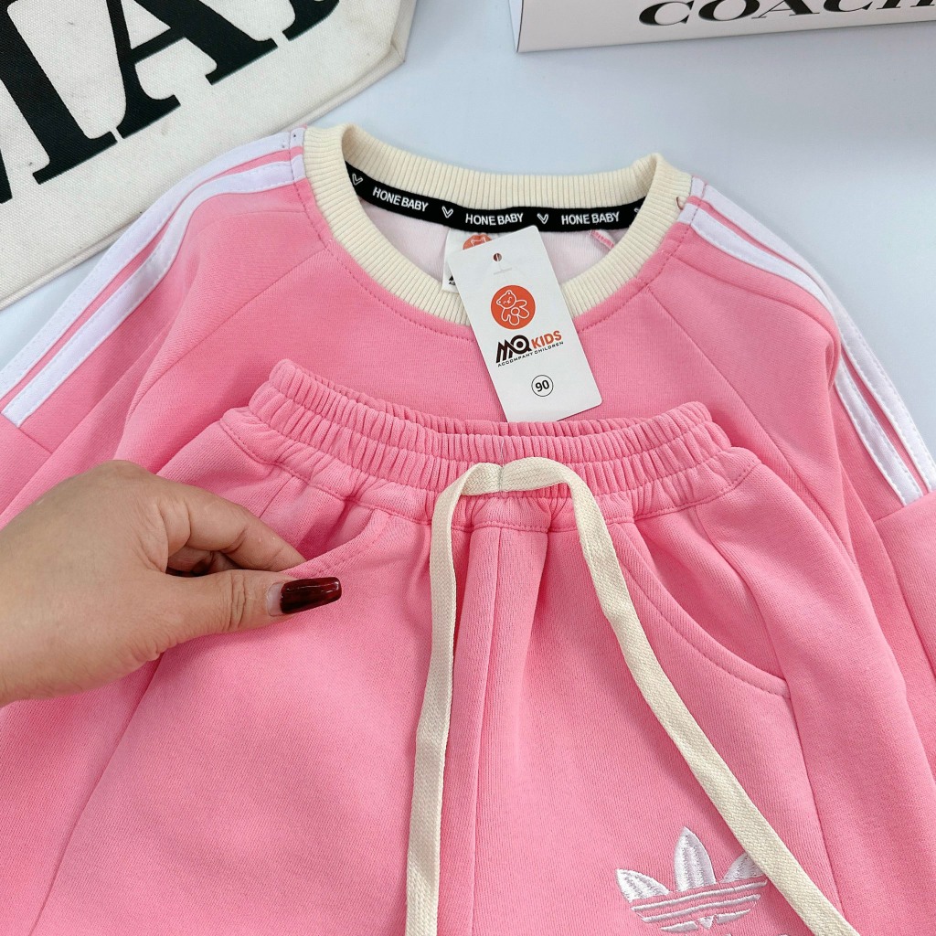 Bộ thể thao bé trai, bé gái vải 2 da hãng MQKIDS size 80-120