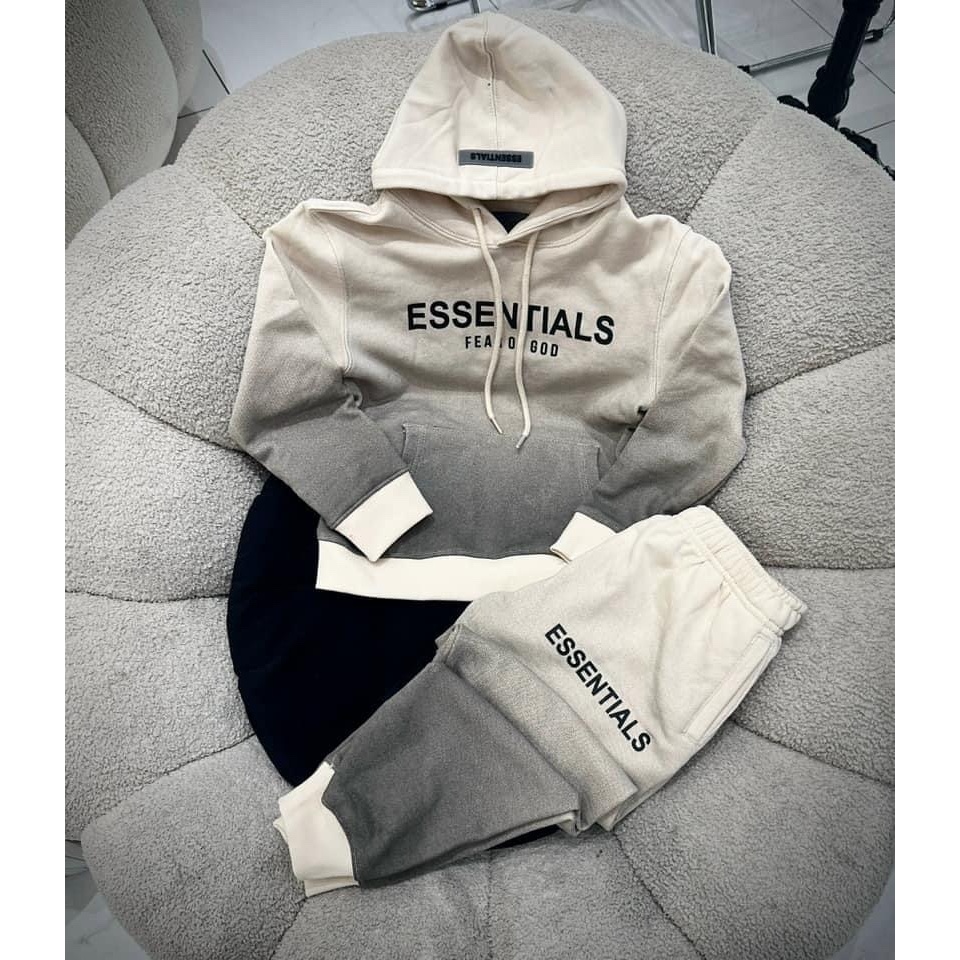Bộ nỉ áo hoodie essentials dư xịn bé trai