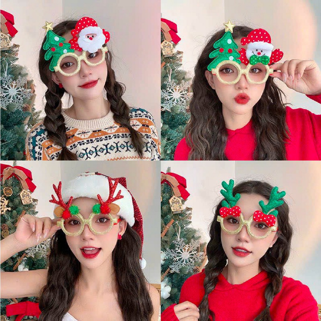 Mắt Kính Phong Cách Noel Giáng Sinh Xmas Nhiều Kiểu Dễ Thương