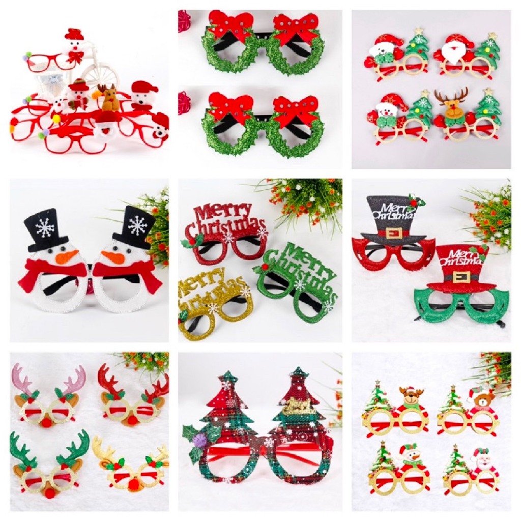 Mắt Kính Phong Cách Noel Giáng Sinh Xmas Nhiều Kiểu Dễ Thương