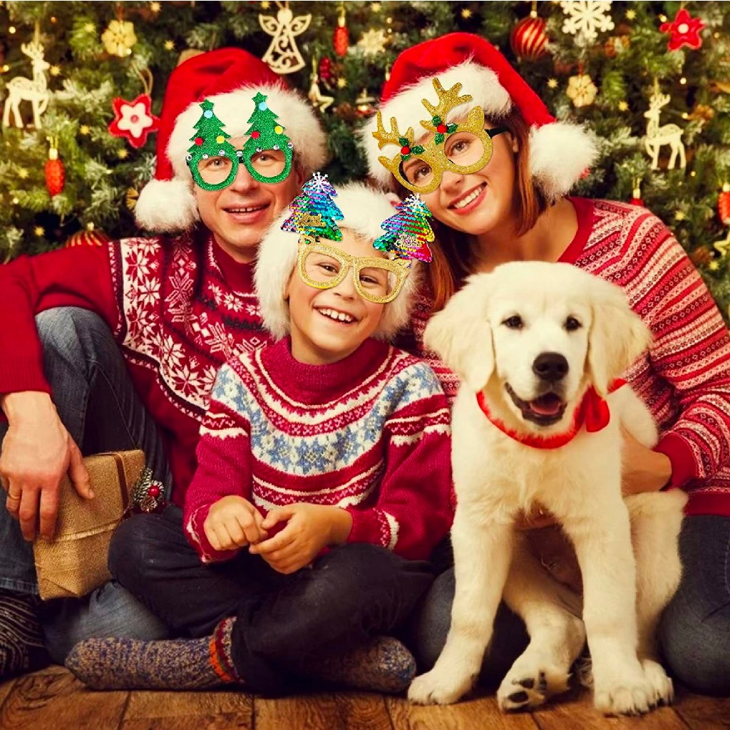 Mắt Kính Phong Cách Noel Giáng Sinh Xmas Nhiều Kiểu Dễ Thương