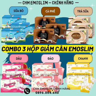 3 hộp giảm cân trái cây emoslim detox thơm ngon, chính hãng - an toàn hiệu quả, kèm quà tặng