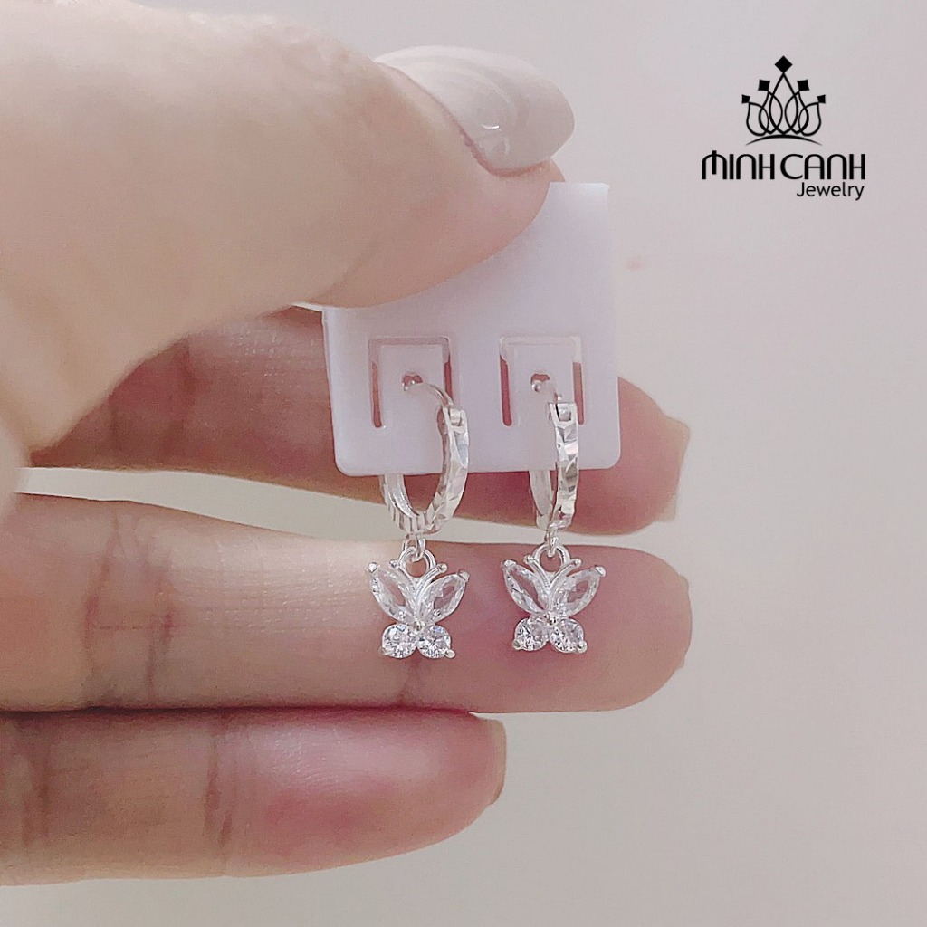 Bông Tai Bạc Hình Bướm Xinh Xắn Cho Bé Yêu - Minh Canh Jewelry