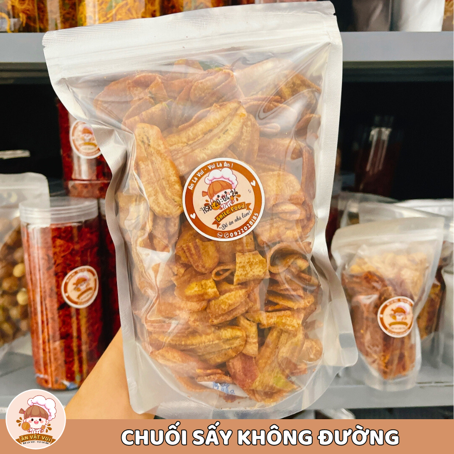 Chuối sấy giòn không đường Gia Lai ăn kiêng 500g/1kg Ăn Vặt Vui