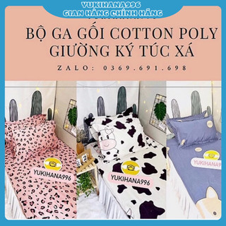 Combo bộ ga gối cotton poly đủ kích thước cho giường kí túc xá!