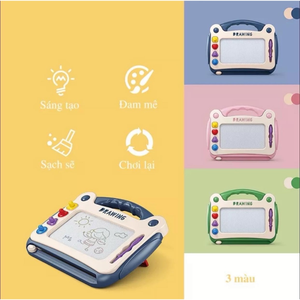 Bảng Vẽ Tự Xóa - Đồ Chơi Thông Minh Cho Bé  - 3 màu -
