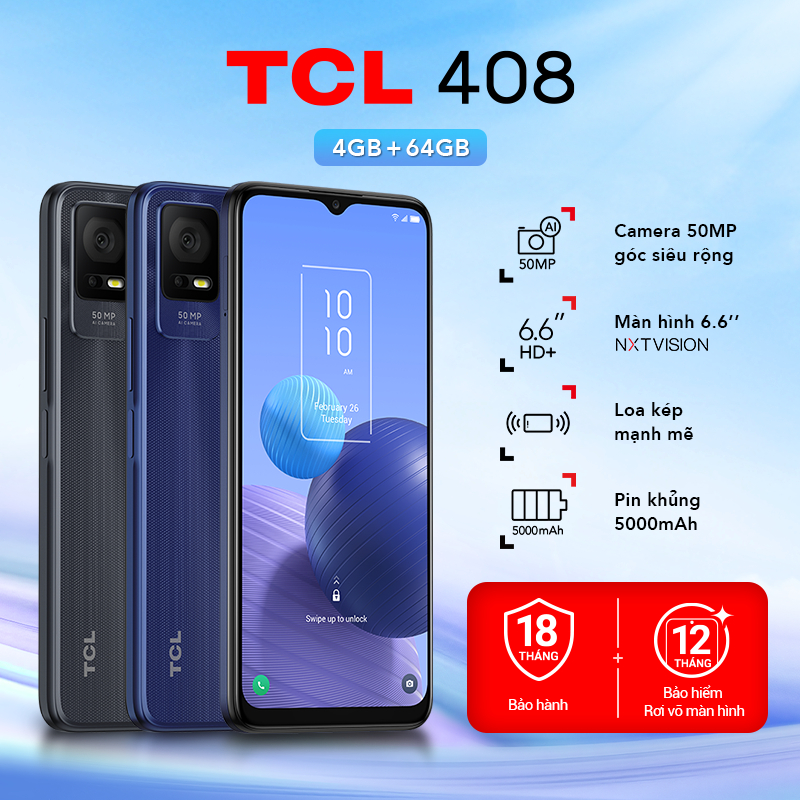 Điện thoại di động TCL 408 T507U (4+64GB)