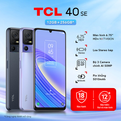 [Mã ELBSMG04 giảm 8% đơn 500K] Điện thoại di động TCL 40SE T610K (6+256GB)