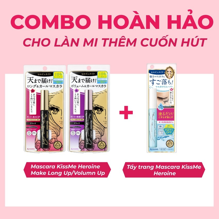 Chuốt Mi Mascara KissMe Heroine Make Long UP Mascara Super