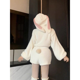 Bộ đồ lông thỏ Trắng xiu cute