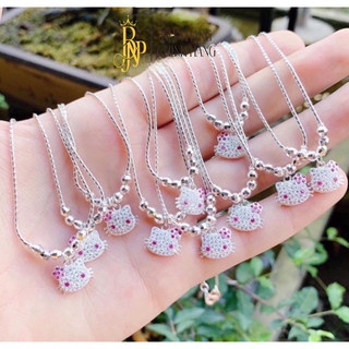 Dây chuyền mèo hello kitty BNP bạc ta cho bé, dễ thương