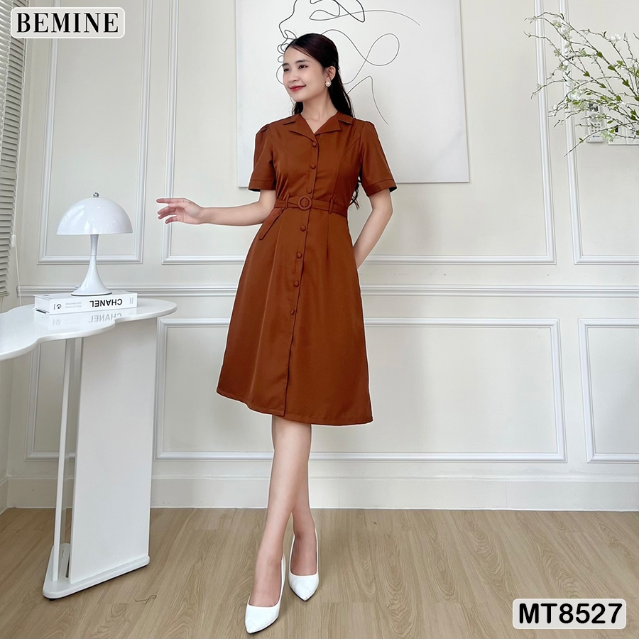 Đầm thiết kế ngắn tay tùng chữ A BEMINE MT8527