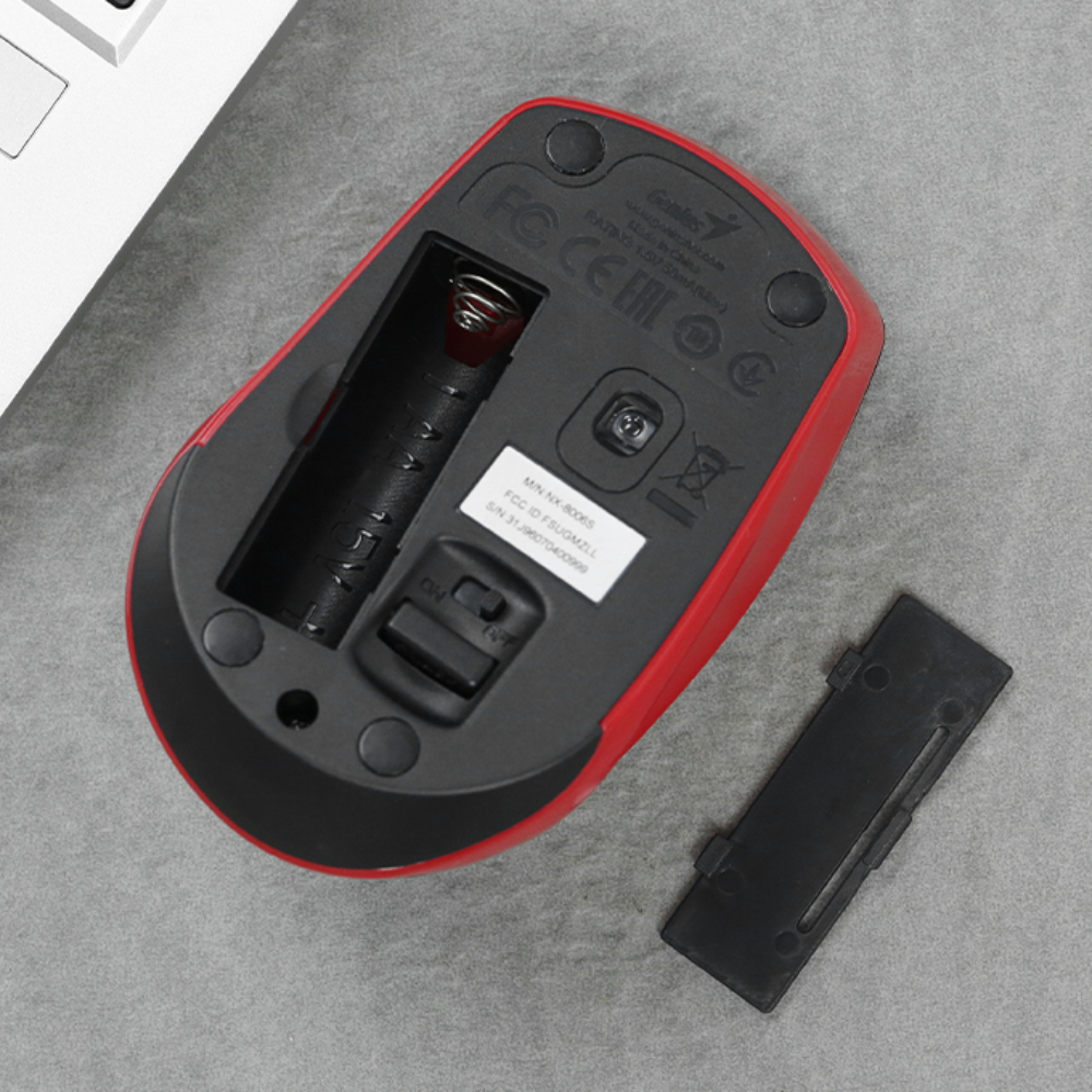 Chuột Không Dây Silent Wireless Công Thái Học Genius NX-8006S - Hàng Chính Hãng