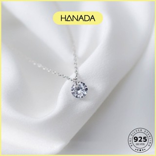 Dây Chuyền Bạc 925 Hanada Vòng Cổ Một Đá Sáng Đơn Giản 0155 K9