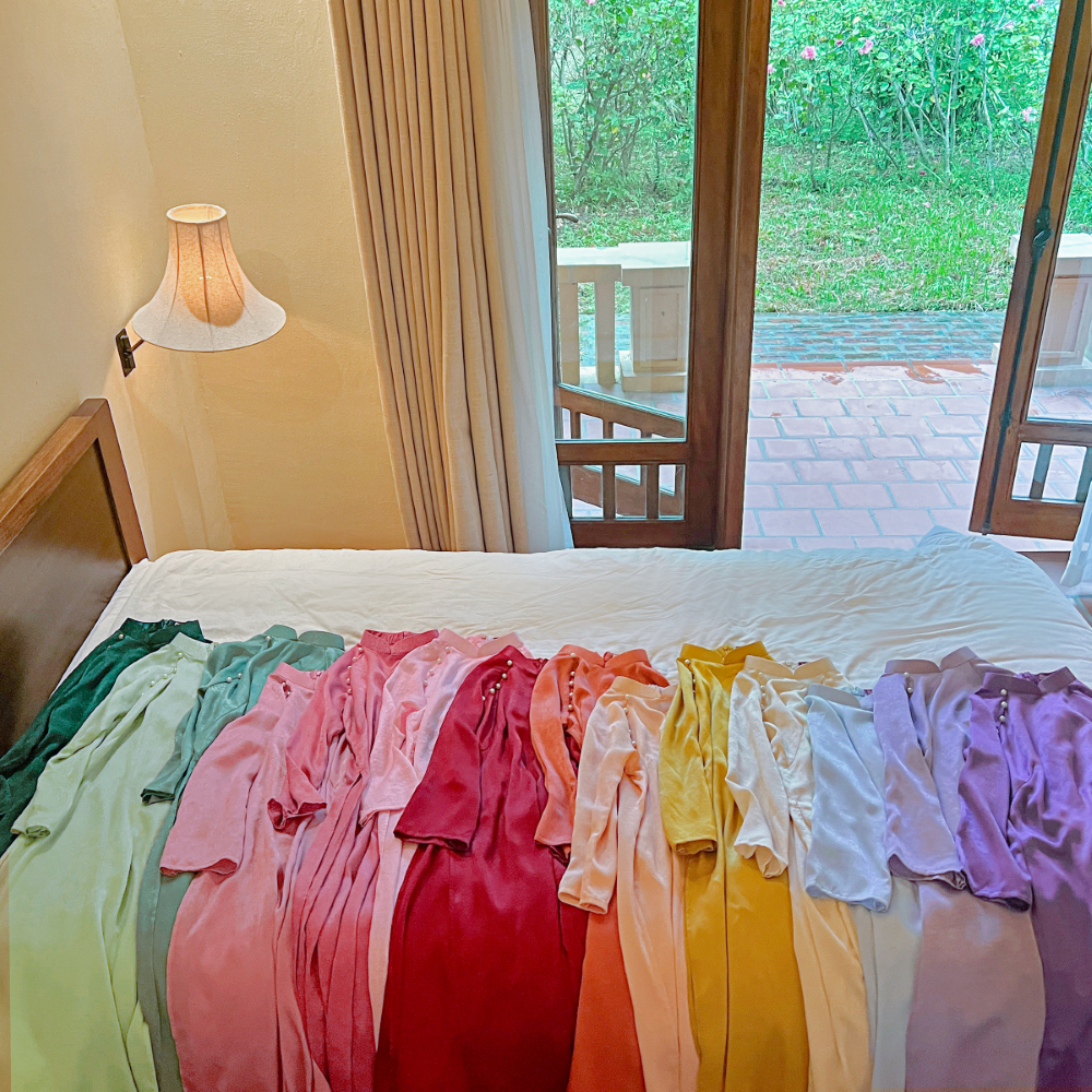 Sumire Store Áo dài Dáng xưa Yên Phương 2024 - Tím