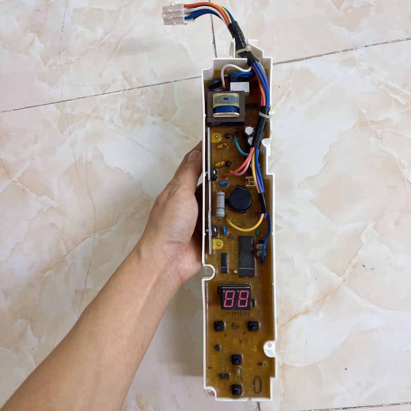 Bo mạch máy giặt Sanyo Aqua 4 phím s70kt, s70x2t s80kt s80vt s90vt tháo máy zin