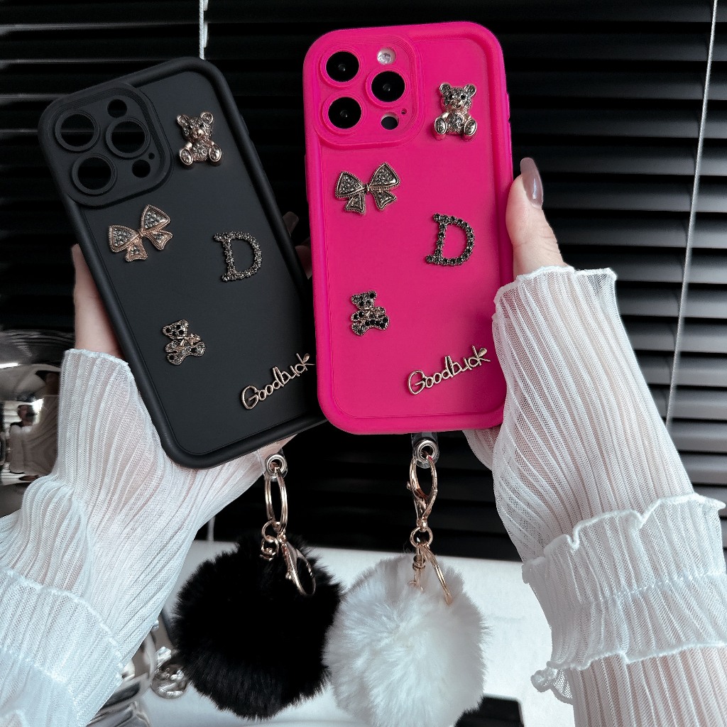 Ốp lưng iphone SILICON BVC  GOOD LUCK KÈM CỤC BÔNG  7P/8p/x/xs max/11/11promax/12PROMAX/13PROMAX/14prm,Anh Ga Case