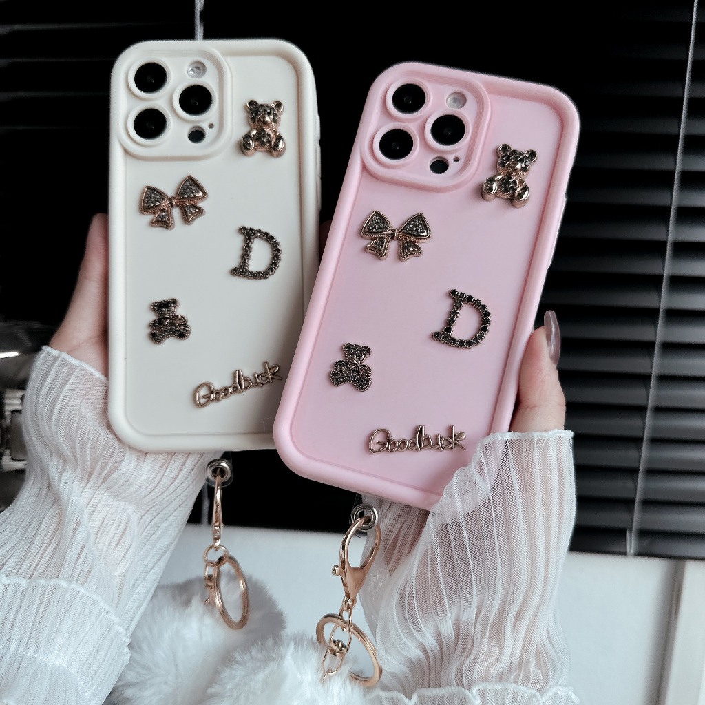 Ốp lưng iphone SILICON BVC  GOOD LUCK KÈM CỤC BÔNG  7P/8p/x/xs max/11/11promax/12PROMAX/13PROMAX/14prm,Anh Ga Case