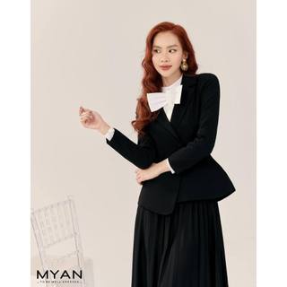 Áo khoác blazer cổ vest vạt lệch myan design avn022304