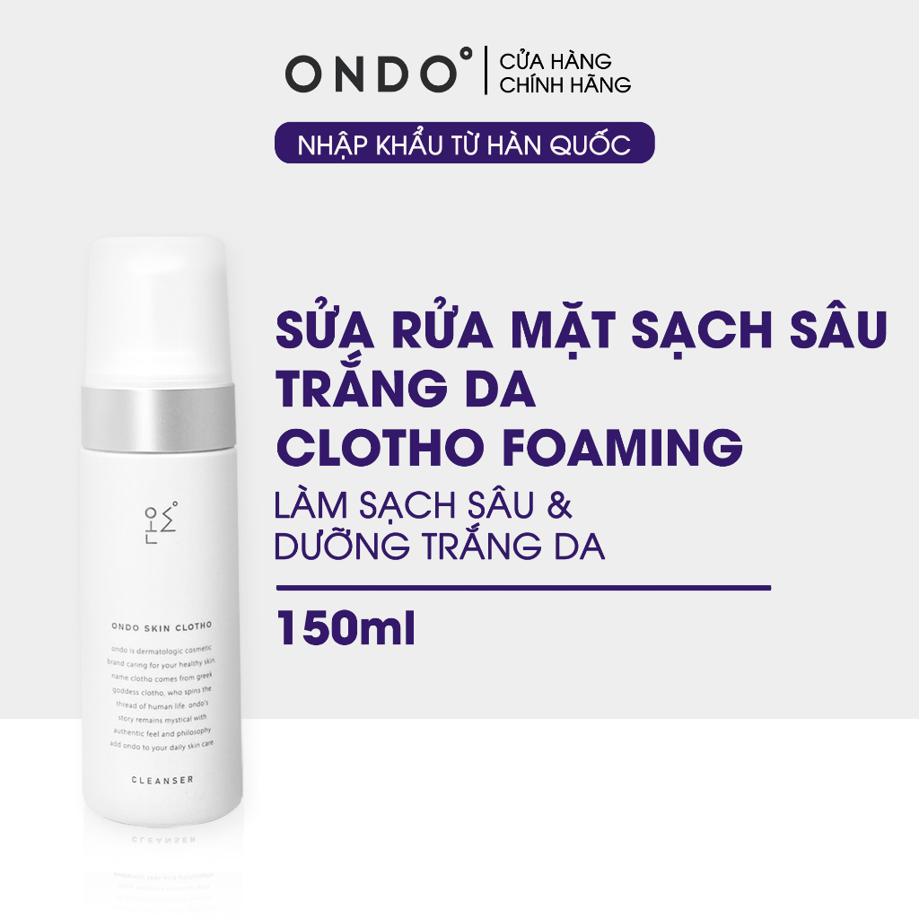 Sữa Rửa Mặt Tạo Bọt DNA Cá Hồi ONDO RE:P Temperature SKin Clotho Bubble Foam 150ml