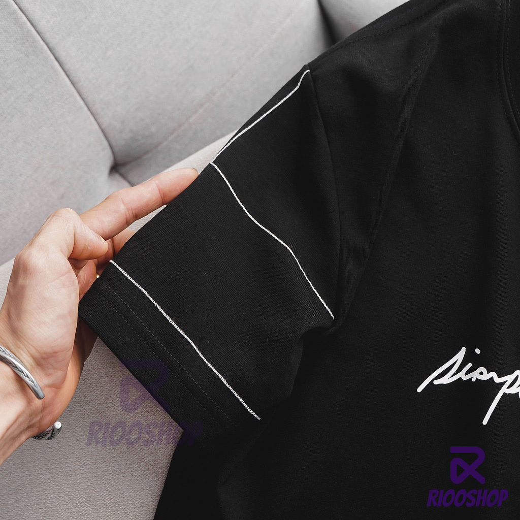 Áo thun nam cổ tròn đẹp, áo phông nam ngắn tay cotton trắng, đen cao cấp RIOOSHOP RTX010 có size lớn, big size