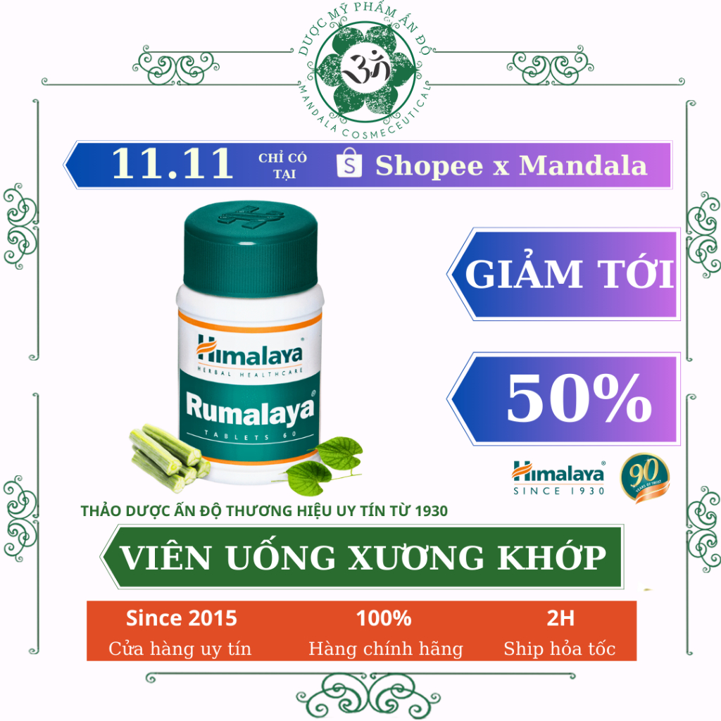 Himalaya Rumalaya hỗ trợ chức năng nâng đỡ cơ thể