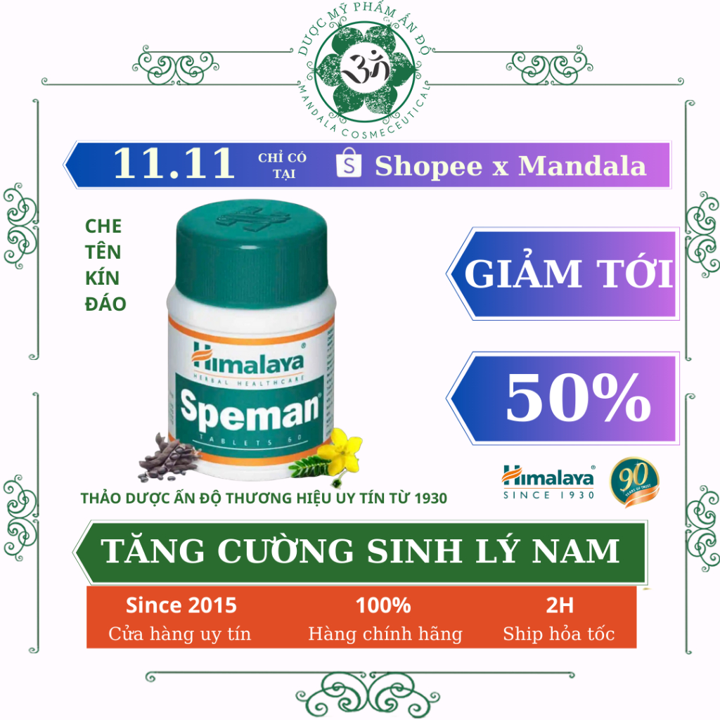 Himalaya Speman Viên uống tăng cường sinh lý nam giới - MandalaShop